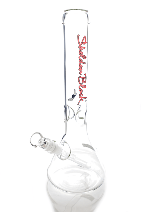 Sheldon Black | 13" Medio Beaker - Peace Pipe 420