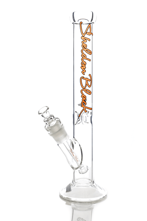 Sheldon Black | 16" Showerhead Stem Straight Tube - Peace Pipe 420