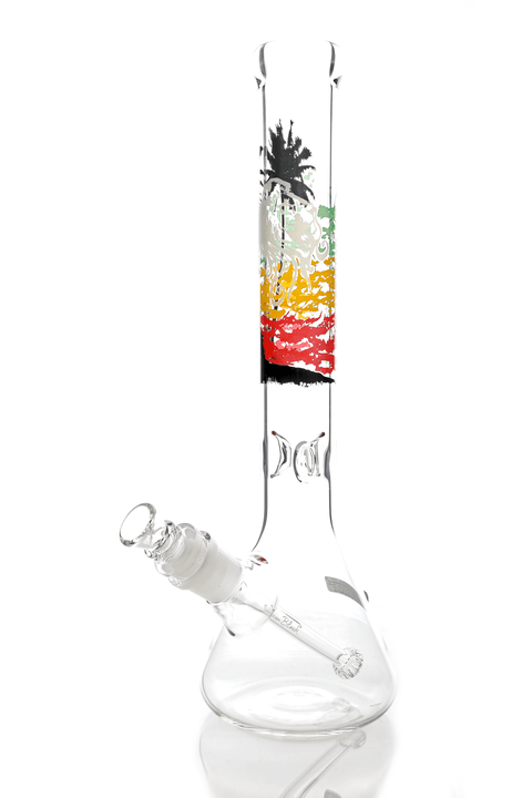 Sheldon Black | 16" Showerhead Stem Beaker - Peace Pipe 420