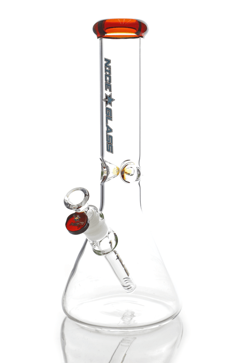 Nice Glass | 13" Beaker - Peace Pipe 420