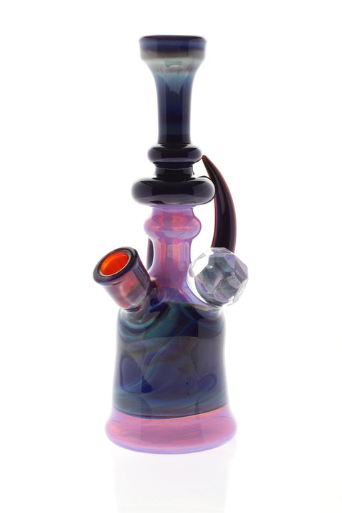 Carsten Carlisle | Purple and Blue Fumed Rig - Peace Pipe 420