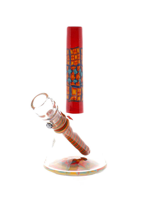 Cap'N Crunk | Red Worked Mini Tube - Peace Pipe 420