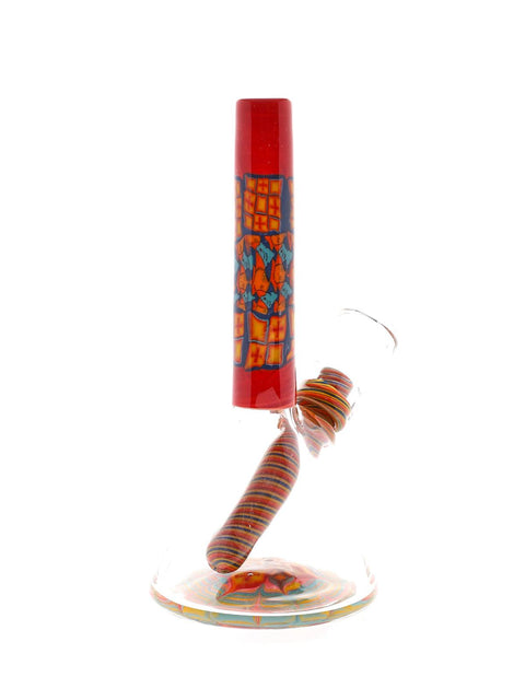 Cap'N Crunk | Red Worked Mini Tube - Peace Pipe 420