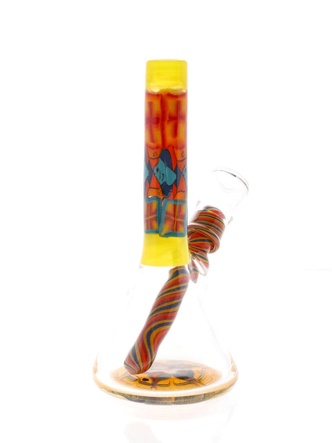 Cap'N Crunk | Yellow Worked Mini Tube - Peace Pipe 420