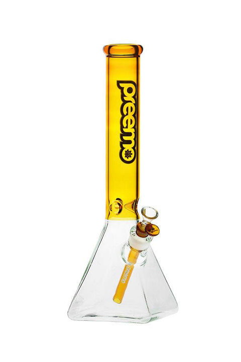 Preemo | 16" Pyramid Base Beaker - Peace Pipe 420