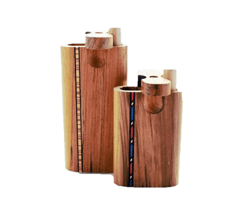 Mill Pipe | Teak Inlay Dugouts - Peace Pipe 420