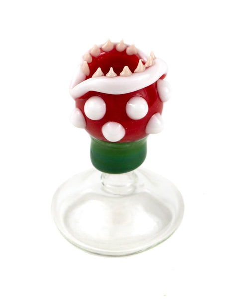 Bob The Glass Blower | 14mm Piranha Plant Dome (Red) - Peace Pipe 420