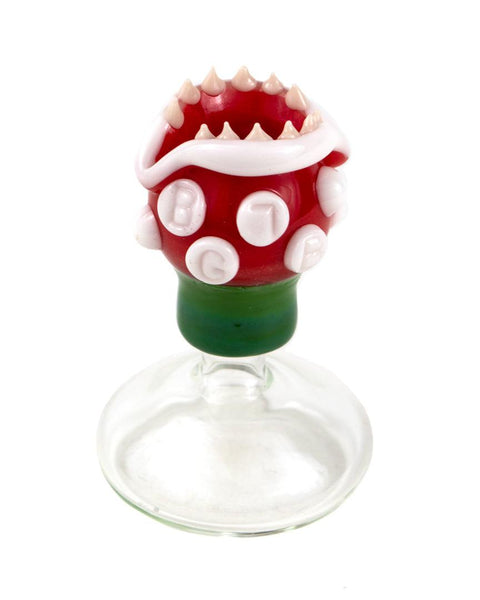 Bob The Glass Blower | 14mm Piranha Plant Dome (Red) - Peace Pipe 420