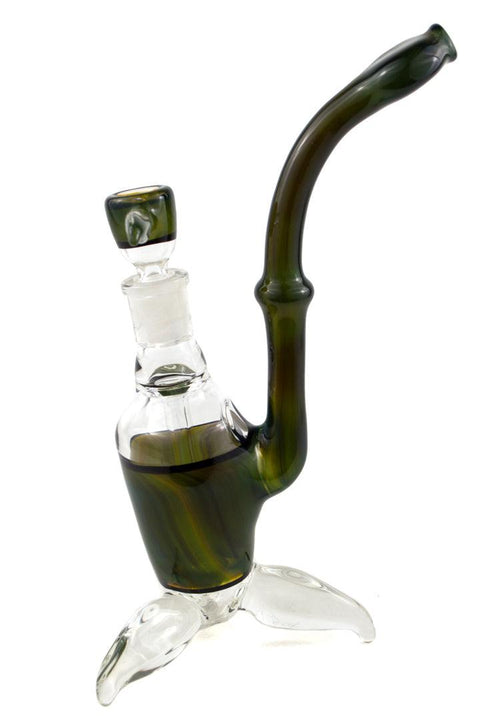 David Parks | Green Bubbler - Peace Pipe 420