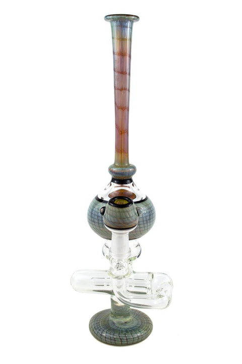 David Parks | Inline Bubbler w/ Dish Set - Peace Pipe 420