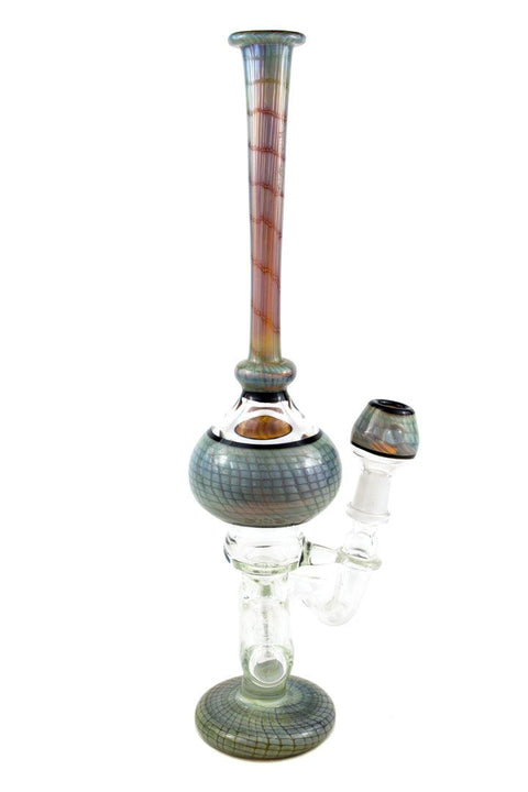 David Parks | Inline Bubbler w/ Dish Set - Peace Pipe 420