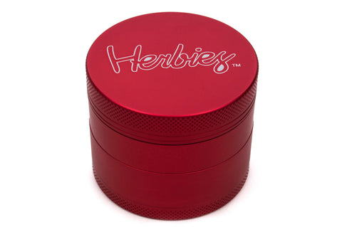 Herbies | 4 Piece Grinder - Red - Peace Pipe 420