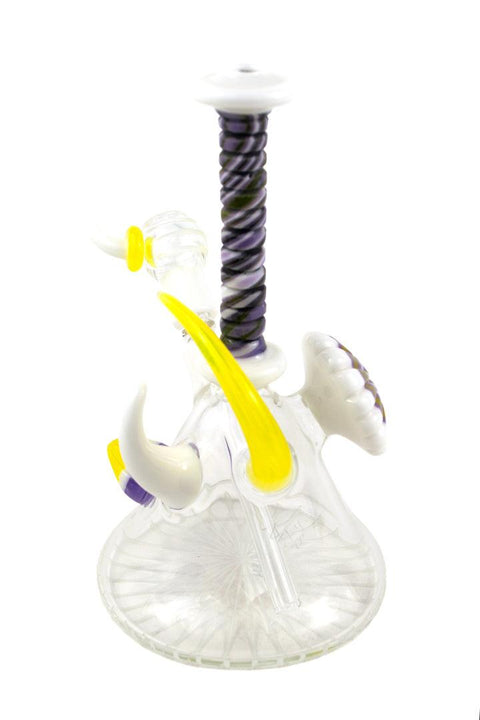 P.A. JAY | White and Purple Mini Beaker Rig - Peace Pipe 420