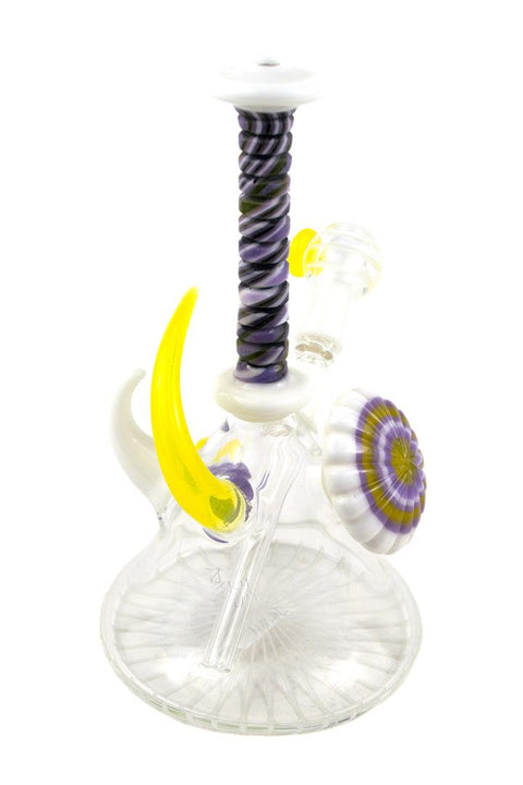 P.A. JAY | White and Purple Mini Beaker Rig - Peace Pipe 420