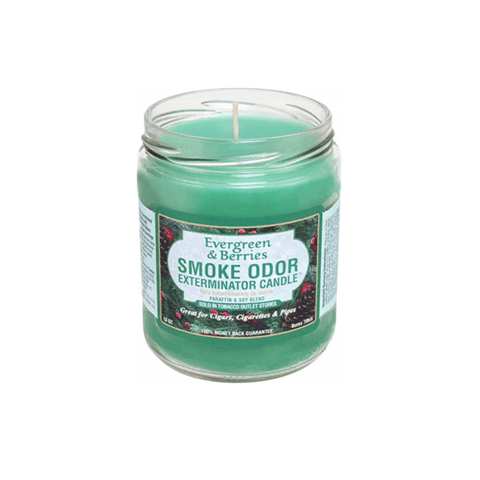 Evergreen & Berries | Smoke Odor Exterminator Candle - Peace Pipe 420