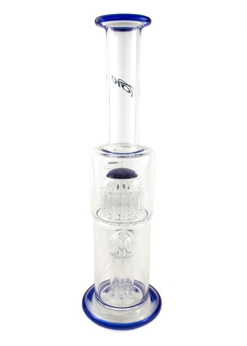 Toro | Mini Tube 7/13 Colour Accents (Cobalt/White) - Peace Pipe 420